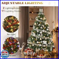 YITAHOME Pre-Lit Green Artificial Hinged Christmas Tree with Remote Control YITAHOME Pre-Lit Green Artificial Hinged Christmas Tree with Remote Control
