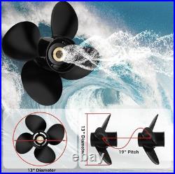 YOUNG PROPS 13x19 Boat Propeller (with Kit) for Mercury Engine 4-Blade 40-140HP RH