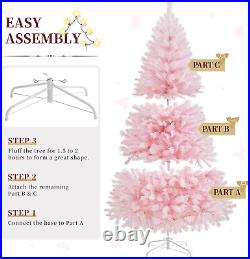 Yaheetech 7.5ft Pre-lit Artificial Hinged Christmas Tree Prelighted Full Holiday