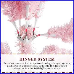 Yaheetech 7.5ft Pre-lit Artificial Hinged Christmas Tree Prelighted Full Holiday