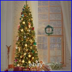Yaheetech Pre-lit Artificial Christmas Tree Slim Tree Hinged Yaheetech Pre-lit Artificial Christmas Tree Slim Tree Hinged