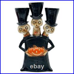 Yankee Candle Boney Bunch Triple Head Skeleton Halloween Votive Candle Holder