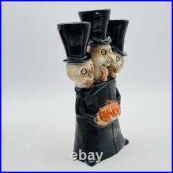 Yankee Candle Boney Bunch Triple Head Skeleton Halloween Votive Candle Holder
