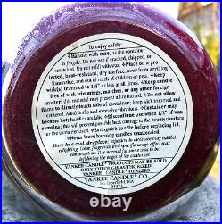 Yankee Candle Retired Black Band MULBERRY Large 22 oz ILLUSTRATIVE LABELRARE