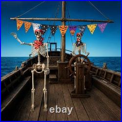 Yescom 2Pcs Life Size Skeleton & Fall Dog Bandana 5.6Ft for Halloween Decoration