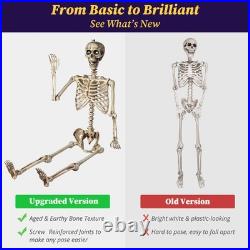 Yescom 2Pcs Life Size Skeleton & Fall Dog Bandana 5.6Ft for Halloween Decoration