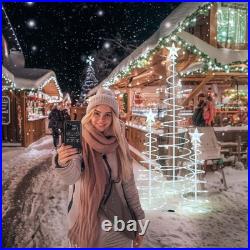 Yescom 3Pack LED Christmas Spiral Light 3/4/6FT Festival Decoration Yard White