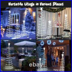Yescom 3Pack LED Christmas Spiral Light 3/4/6FT Festival Decoration Yard White