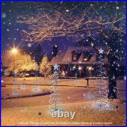 Yescom 3Pack LED Christmas Spiral Light 3/4/6FT Festival Decoration Yard White
