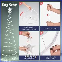 Yescom 3Pack LED Christmas Spiral Light 3/4/6FT Festival Decoration Yard White