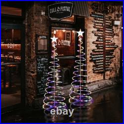 Yescom 5Ft LED Spiral Tree Light USB Powered YardChristmas Multi-color 2Pack
