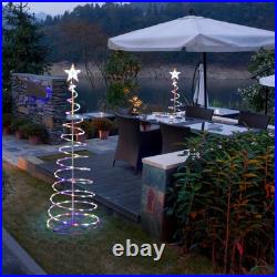 Yescom 5Ft LED Spiral Tree Light USB Powered YardChristmas Multi-color 2Pack