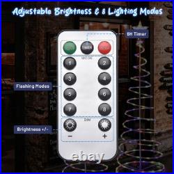 Yescom 5Ft LED Spiral Tree Light USB Powered YardChristmas Multi-color 2Pack