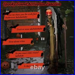 Yescom Animated Halloween Witch Crutch 5FT Sound Activated Party Yard Décor 2024 Yescom Animated Halloween Witch Crutch 5FT Sound Activated Party Yard Décor 2024