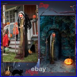 Yescom Animated Halloween Witch Crutch 5FT Sound Activated Party Yard Décor 2024 Yescom Animated Halloween Witch Crutch 5FT Sound Activated Party Yard Décor 2024