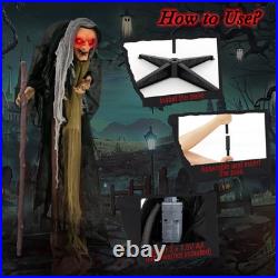 Yescom Animated Halloween Witch Crutch 5FT Sound Activated Party Yard Décor 2024 Yescom Animated Halloween Witch Crutch 5FT Sound Activated Party Yard Décor 2024