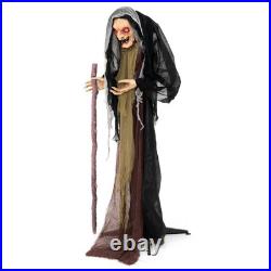 Yescom Animated Halloween Witch Crutch 5FT Sound Activated Party Yard Décor 2024 Yescom Animated Halloween Witch Crutch 5FT Sound Activated Party Yard Décor 2024