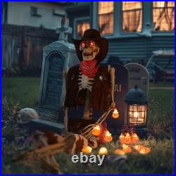Yescom Life Size Skeleton Poseable 5.4Ft with Glowing Eyes & Halloween Lights Yescom Life Size Skeleton Poseable 5.4Ft with Glowing Eyes & Halloween Lights