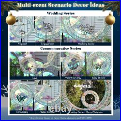 Yescom Pre Lit 1700 LED Lighted Christmas Wreath Decoration with Stand 3 Piece